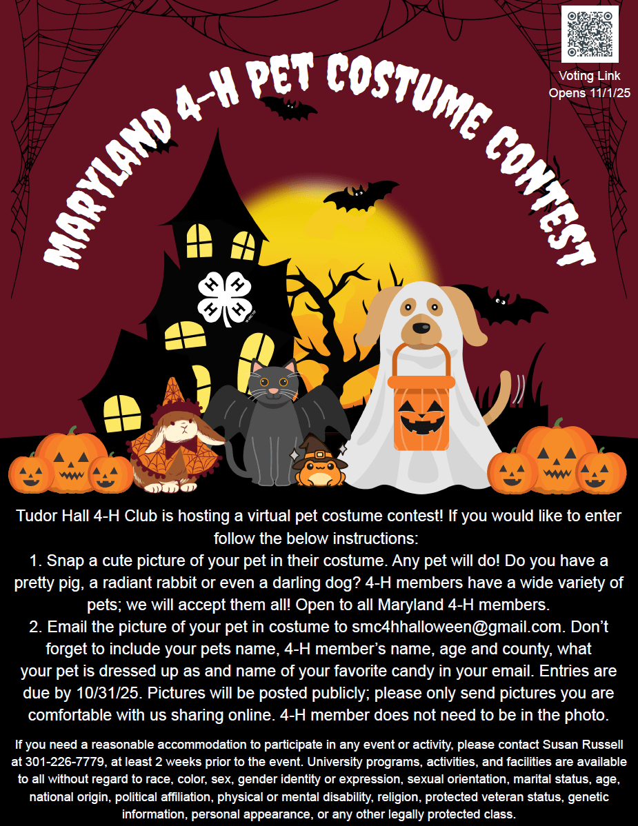 Maryland 4-H Pet Costume Contest
