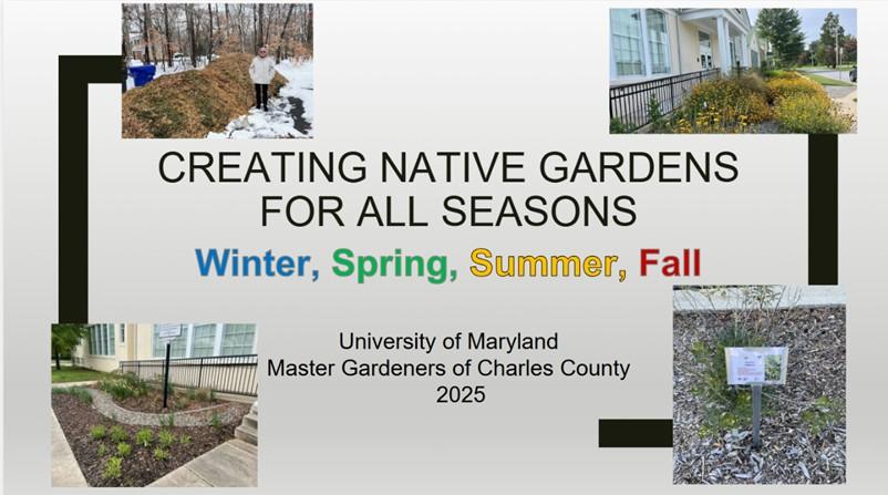 Photos of gardens in winter, spring, summer and fall