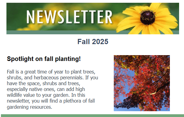 A portion of the HGIC fall 2025 newsletter.