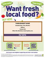 Want fresh local food poster