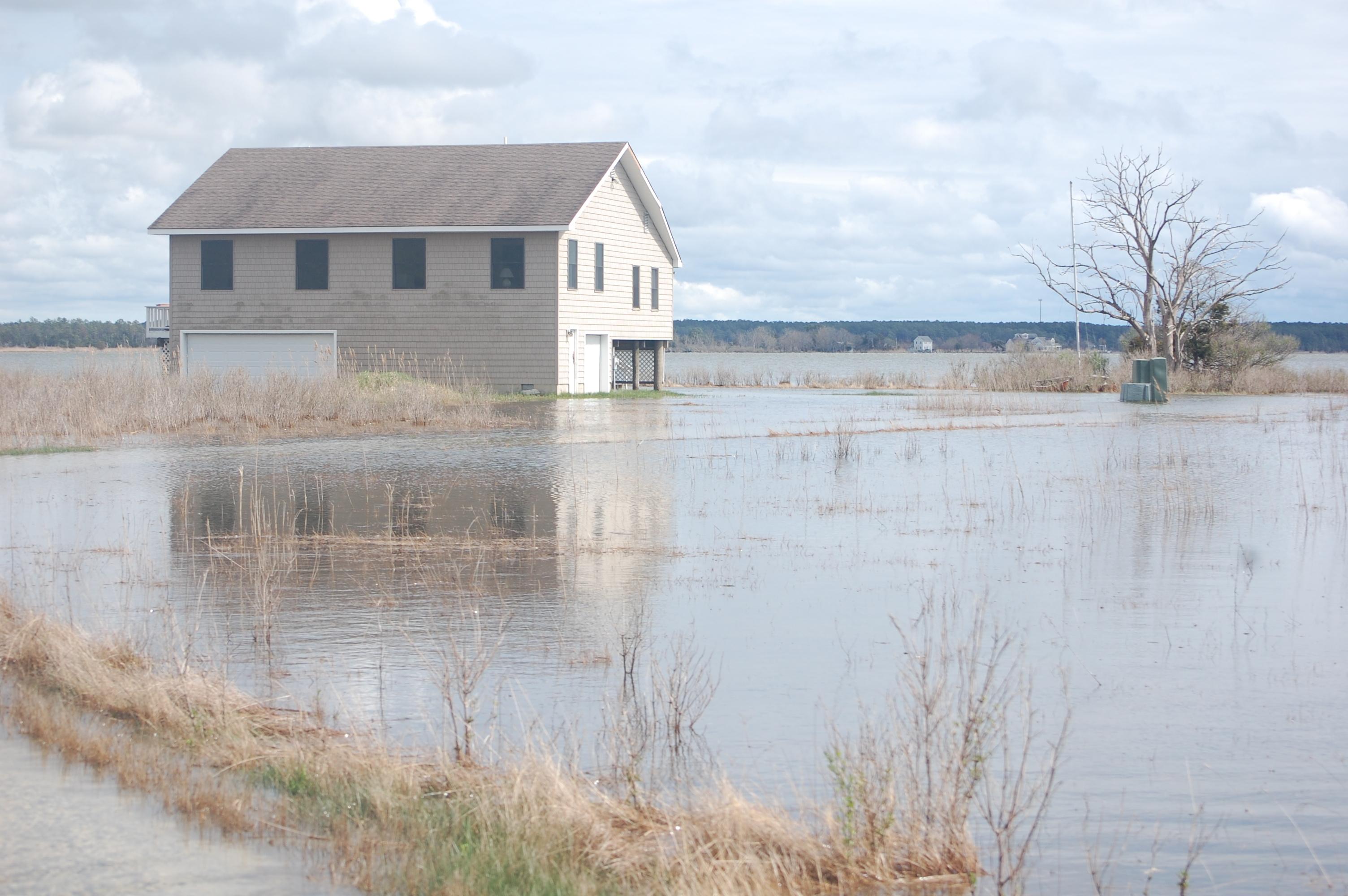 a house inundated with water