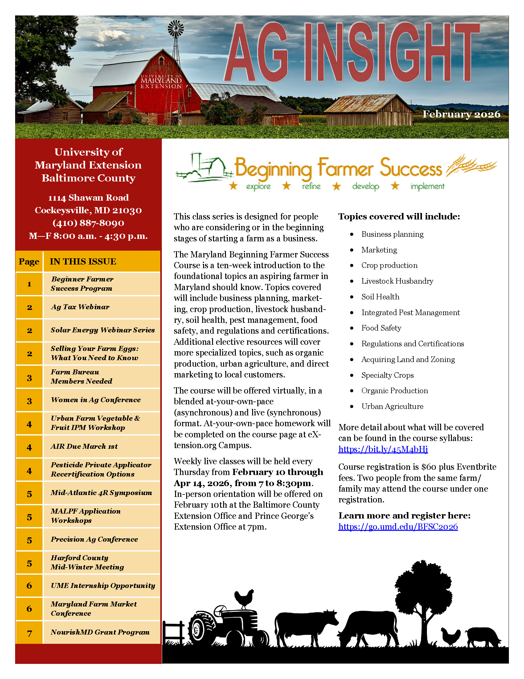 Photo of page 1 of February Edition of AG INSIGHT.