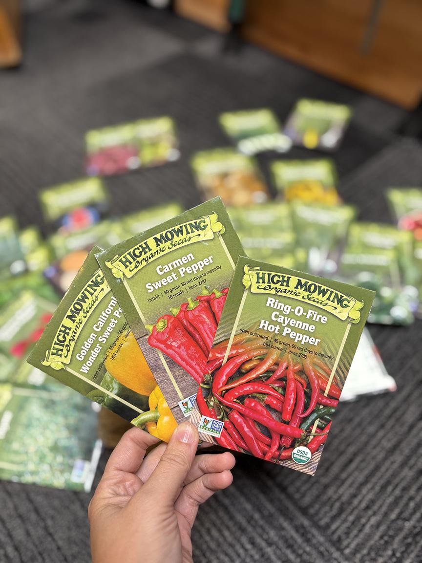 Packets of seeds donated by Ocean State Job Lot to the Master Gardeners of Maryland