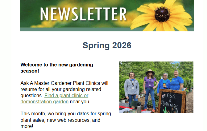 Thumbnail of the spring 2026 issue of the HGIC newsletter.