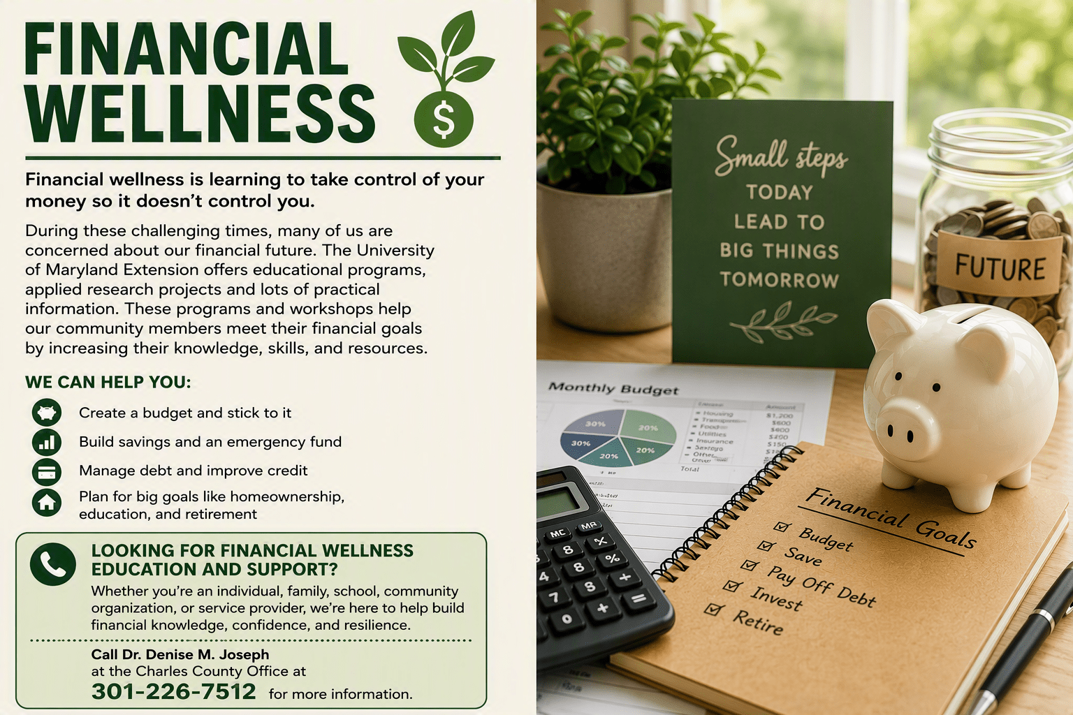 Financial wellness education available through Charles County Extension Office