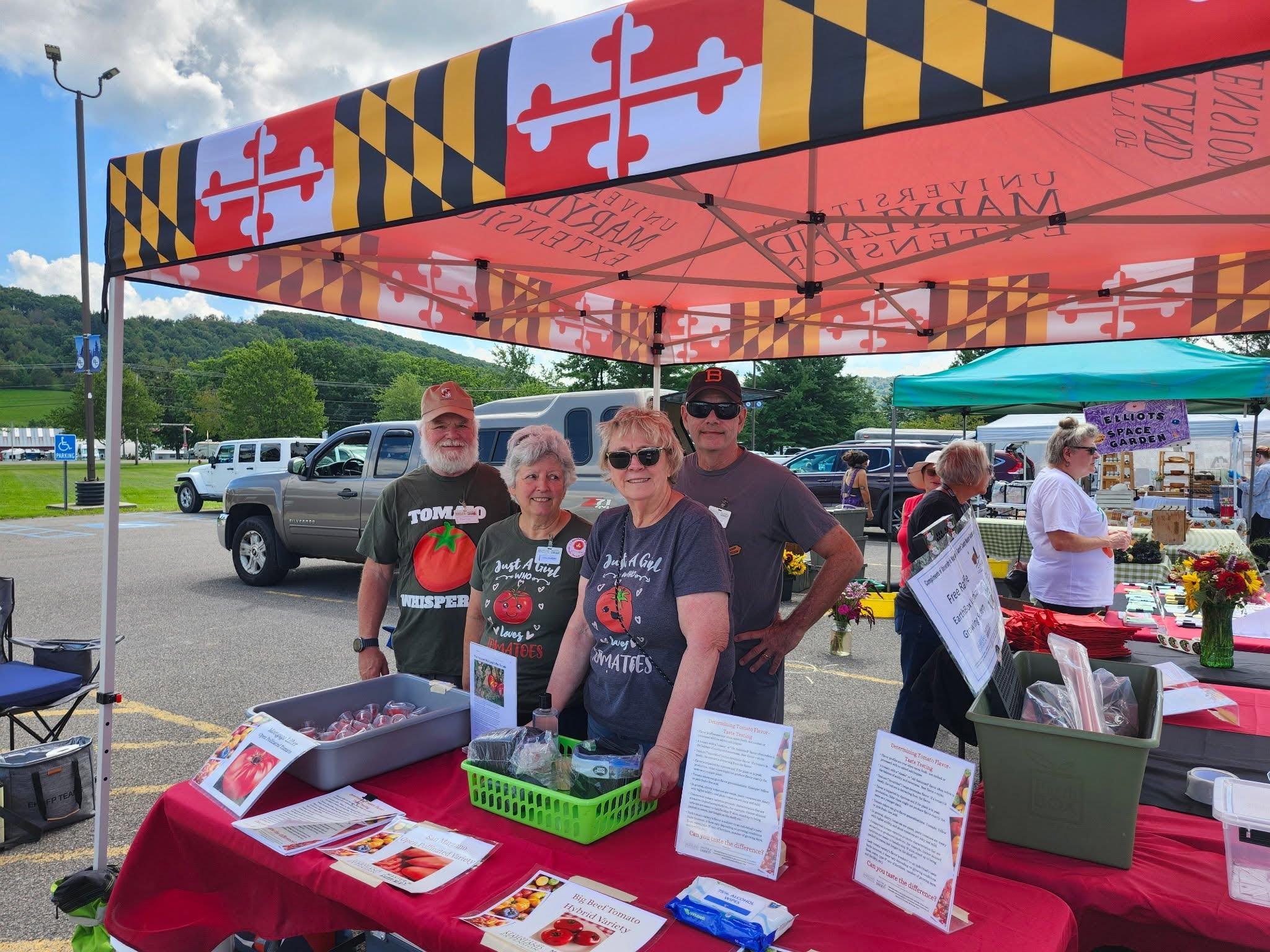 Master Gardeners at the Garrett County tomato festival