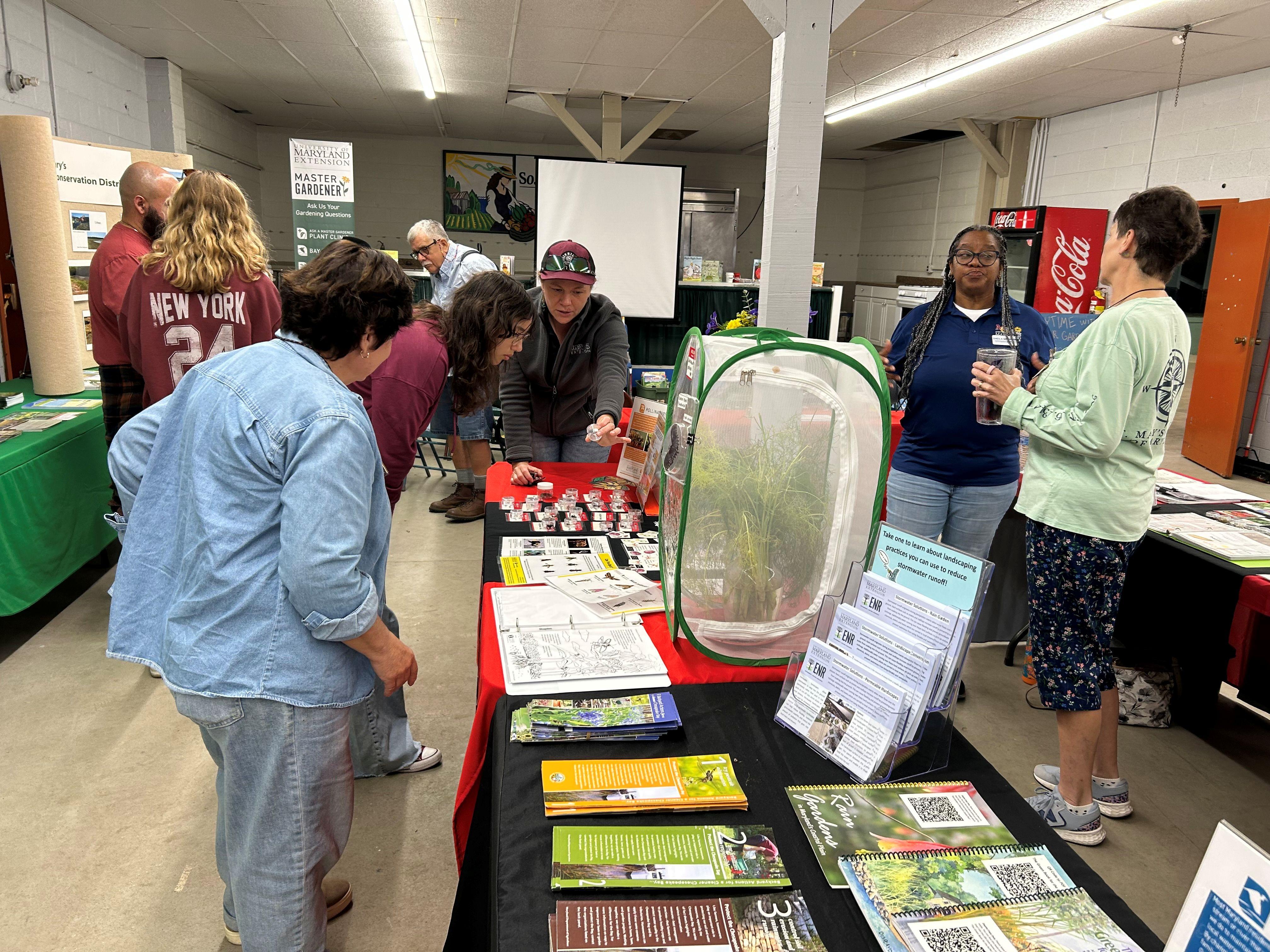 Master Gardeners engaging with visitors at the St. Mary's County fair