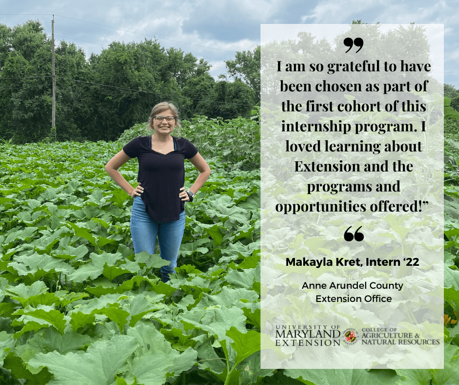 Image of MaKayla Kret standing in green pumpkin patch