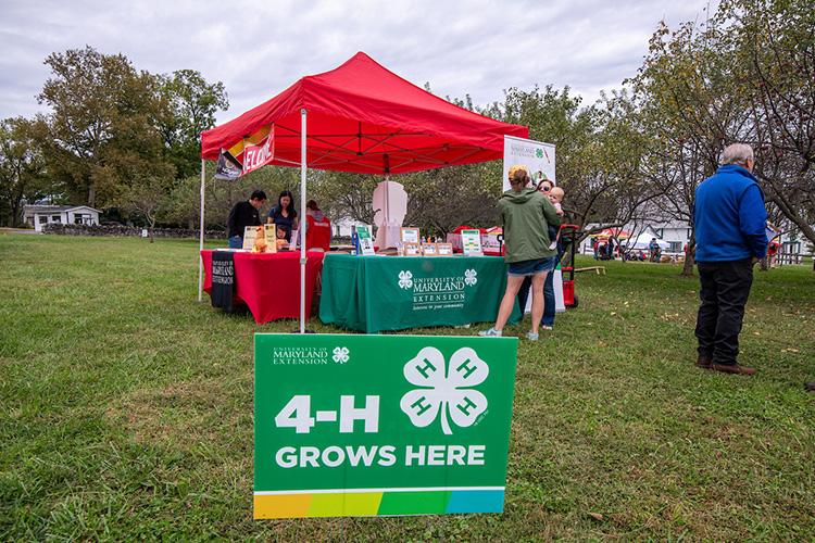 The 4-H booth at the frederick County AgOlympics